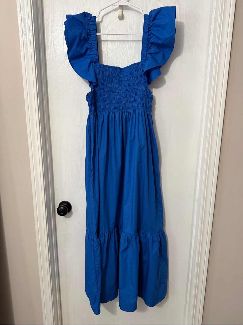 Royal Blue Maxi Dress with Ruffled Sleeves. NWT size xl - Picture 4 of 4